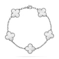 Silbernes Kleeblatt-Armband